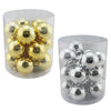 Set 18 palline oro/argento lucido